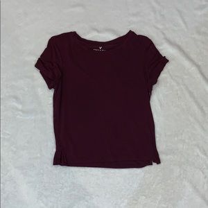 American Eagle soft and sexy t shirt - maroon